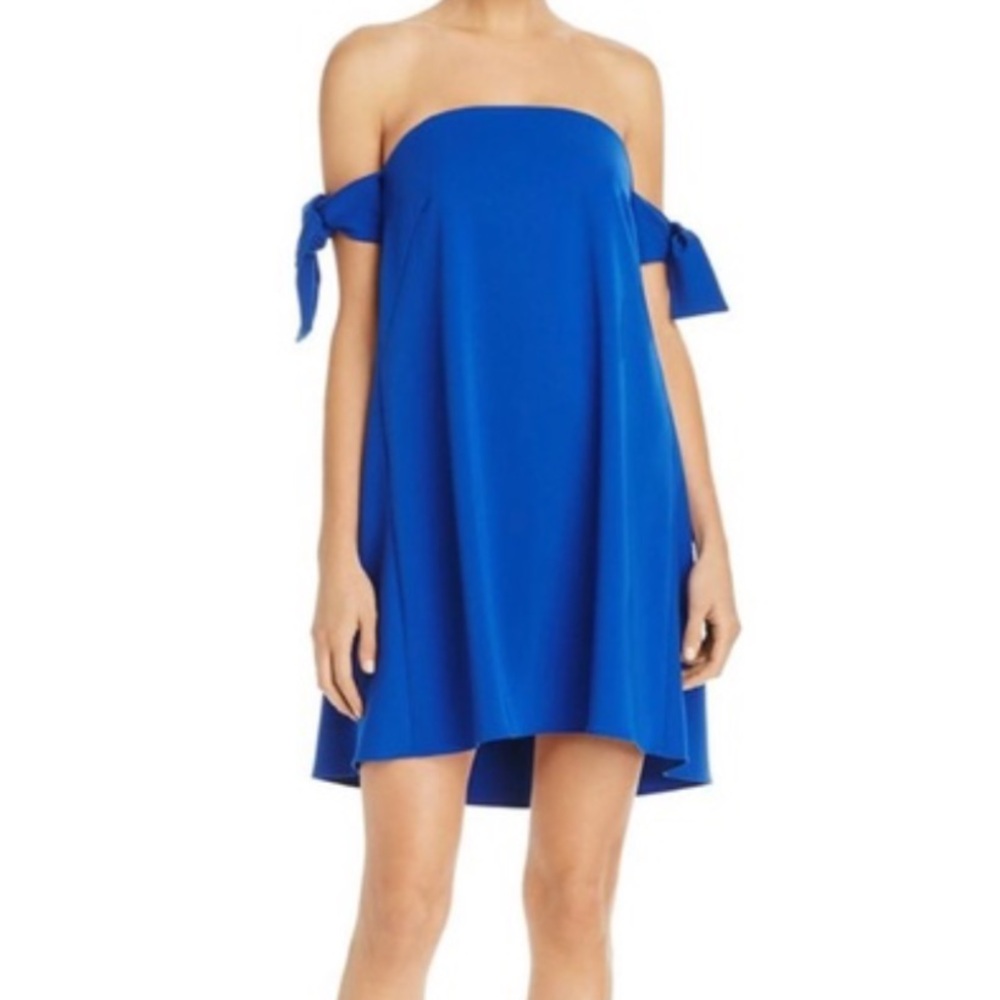 Blue Milly off the shoulder mini dress